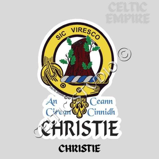 Christie Family Clan Crest Decal | Custom Scottish Heritage Car & Laptop Stickers