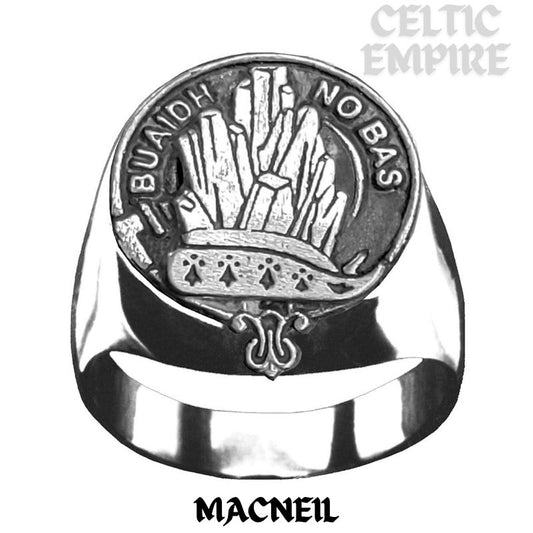 MacNeill Old Motto Scottish Family Clan Crest Ring