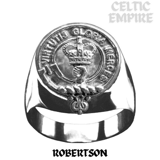 Robertson Scottish Family Clan Crest Ring  Sterling Silver and Karat Gold