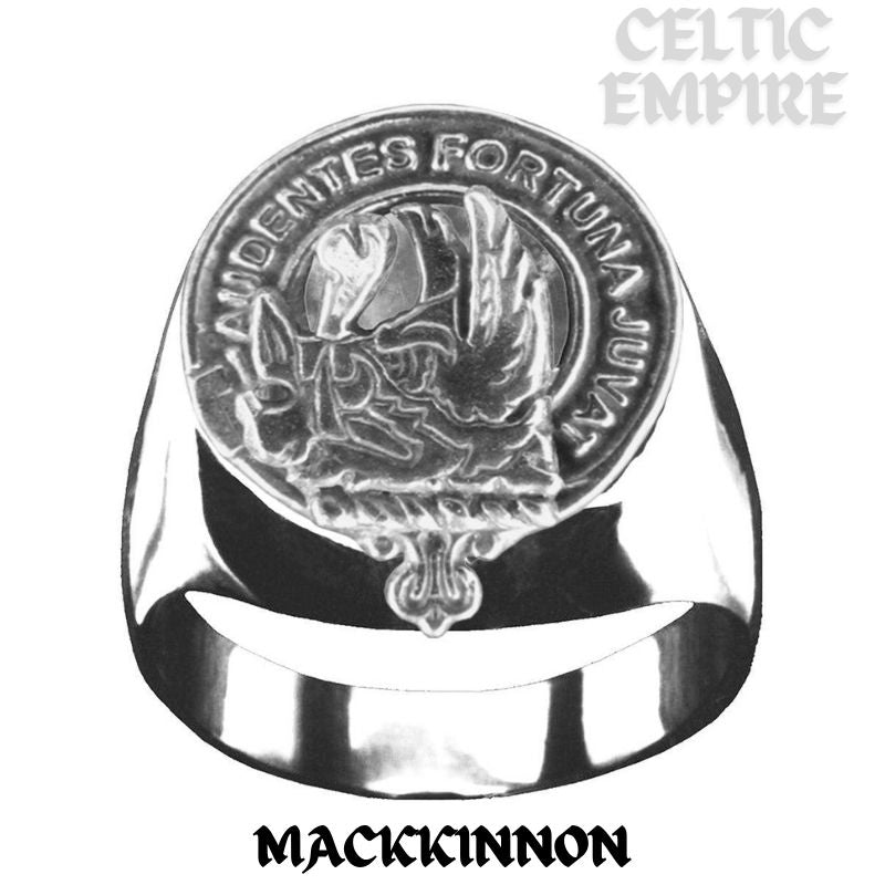 MacKinnon Scottish Family Clan Crest Ring Sterling Silver and Karat Gold