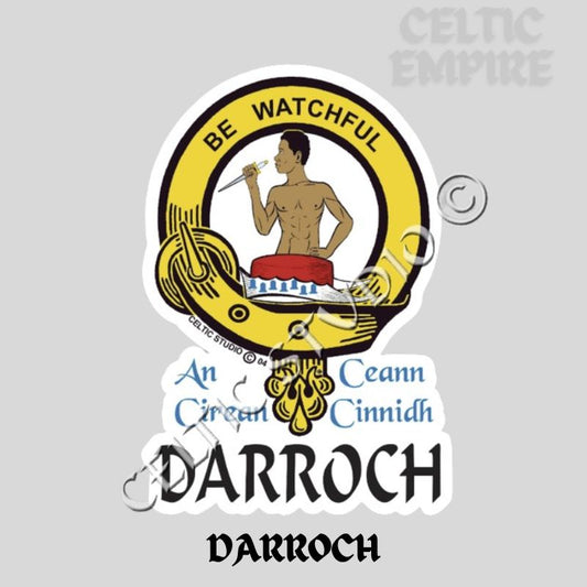 Darroch Family Clan Crest Decal | Custom Scottish Heritage Car & Laptop Stickers
