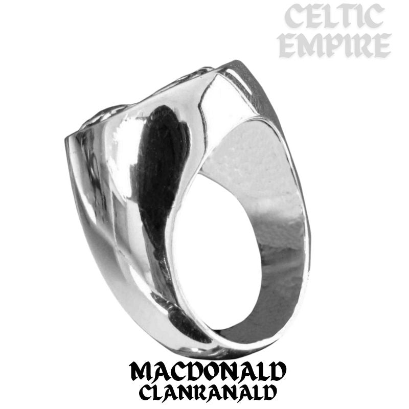 MacDonald Family Clanranald Scottish Family Clan Crest Ring Sterling Silver and Karat Gold