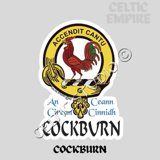 Cockburn Family Clan Crest Decal | Custom Scottish Heritage Car & Laptop Stickers