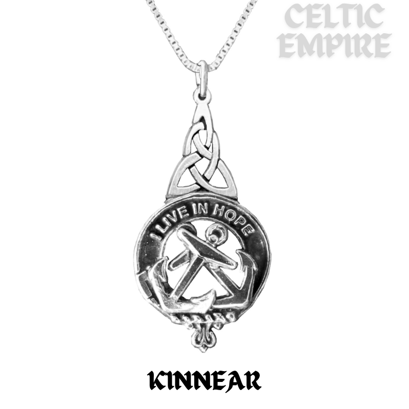 Kinnear Family Clan Crest Interlace Drop Pendant