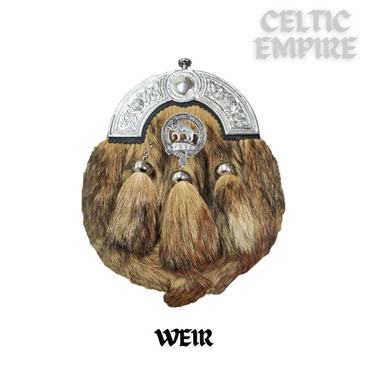 Weir Scottish Family Clan Crest Badge Dress Fur Sporran