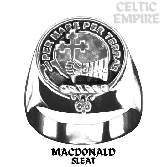 MacDonald Sleat Scottish Family Clan Crest Ring Sterling Silver and Karat Gold