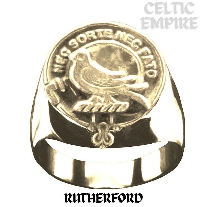 Rutherford Scottish Family Clan Crest Ring Sterling Silver and Karat Gold