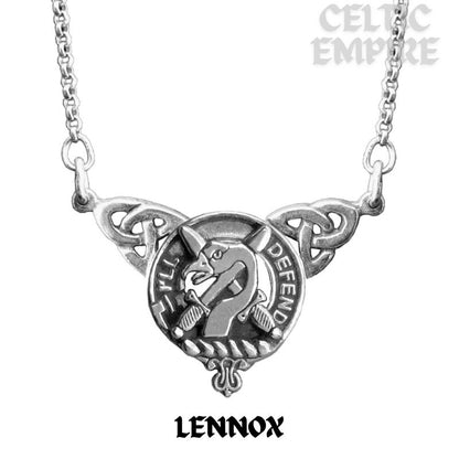 Lennox Family Clan Crest Double Drop Pendant
