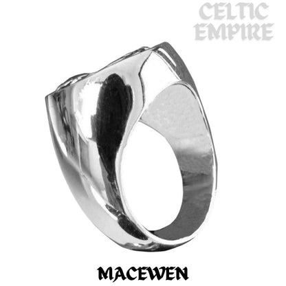 MacEwen Scottish Family Clan Crest Ring Sterling Silver and Karat Gold
