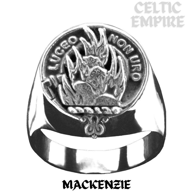 MacKenzie Scottish Family Clan Crest Ring Sterling Silver and Karat Gold