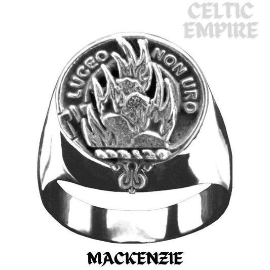 MacKenzie Scottish Family Clan Crest Ring Sterling Silver and Karat Gold