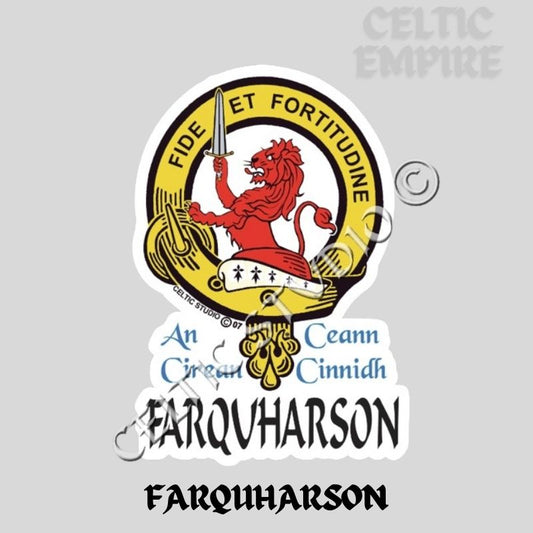 Farquharson Family Clan Crest Decal | Custom Scottish Heritage Car & Laptop Stickers