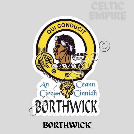 Borthwick Family Clan Crest Decal | Custom Scottish Heritage Car & Laptop Stickers