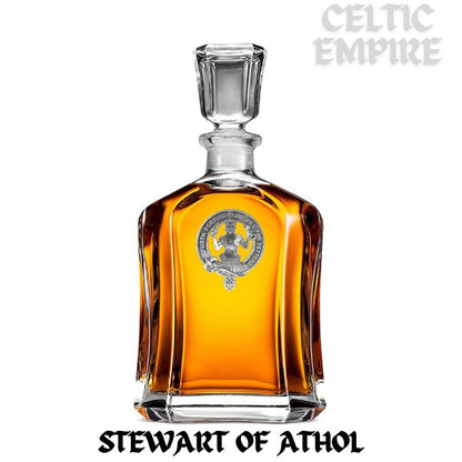 Stewart (Athol) Family Clan Crest Badge Whiskey Decanter