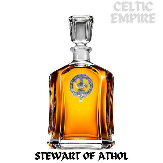 Stewart (Athol) Family Clan Crest Badge Whiskey Decanter