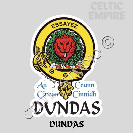 Dundas Family Clan Crest Decal | Custom Scottish Heritage Car & Laptop Stickers
