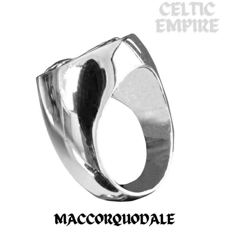 MacCorquodale Scottish Family Clan Crest Ring Sterling Silver and Karat Gold