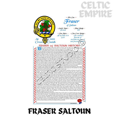 Fraser Saltoun Scottish Family Clan History