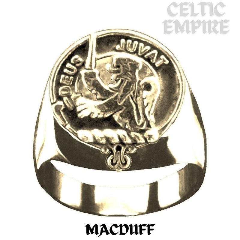 MacDuff Scottish Family Clan Crest Ring Sterling Silver and Karat Gold
