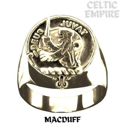 MacDuff Scottish Family Clan Crest Ring Sterling Silver and Karat Gold