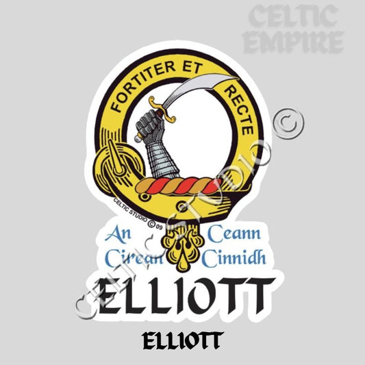 Elliott Family Clan Crest Decal | Custom Scottish Heritage Car & Laptop Stickers