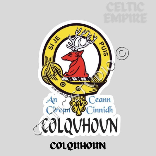 Colquhoun Family Clan Crest Decal | Custom Scottish Heritage Car & Laptop Stickers
