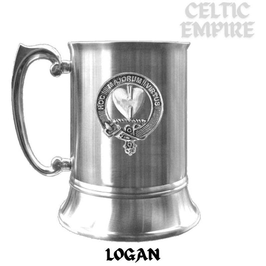 Logan Scottish Family Clan Crest Badge Tankard