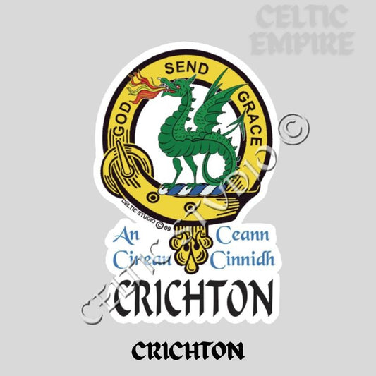 Crichton Family Clan Crest Decal | Custom Scottish Heritage Car & Laptop Stickers
