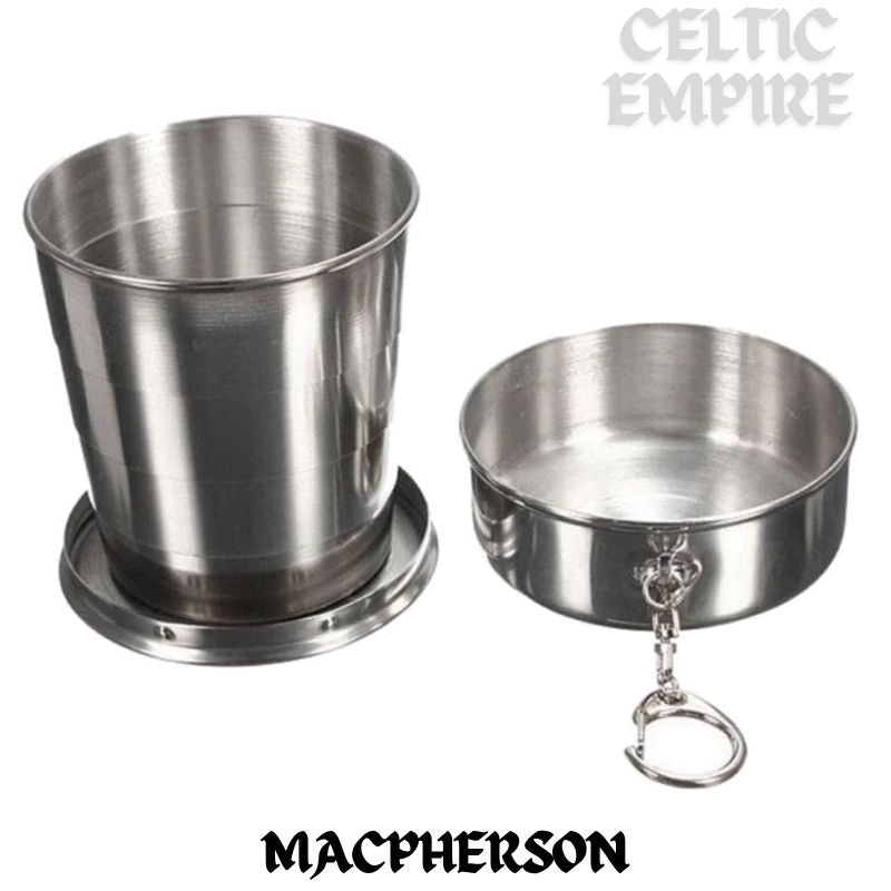 MacPherson Scottish Family Clan Crest Folding Cup Key Chain