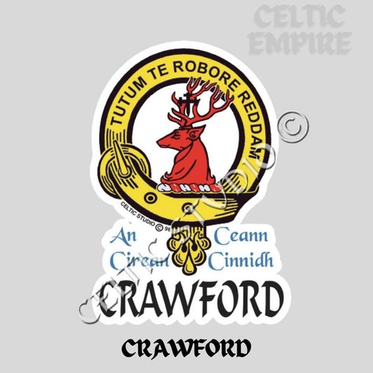 Crawford Family Clan Crest Decal | Custom Scottish Heritage Car & Laptop Stickers