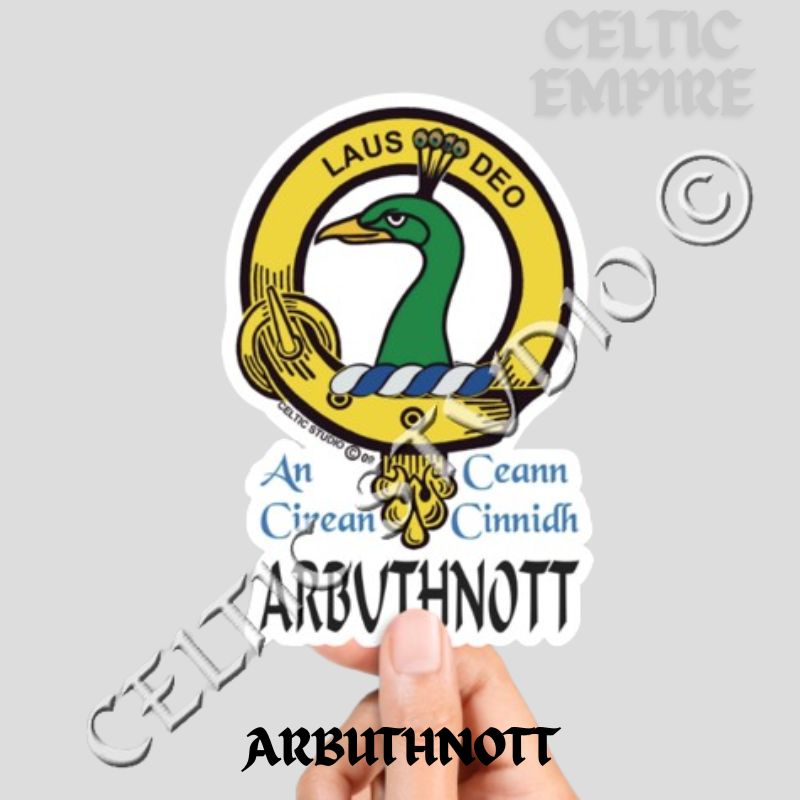 Arbuthnott Family Clan Crest Decal | Custom Scottish Heritage Car & Laptop Stickers