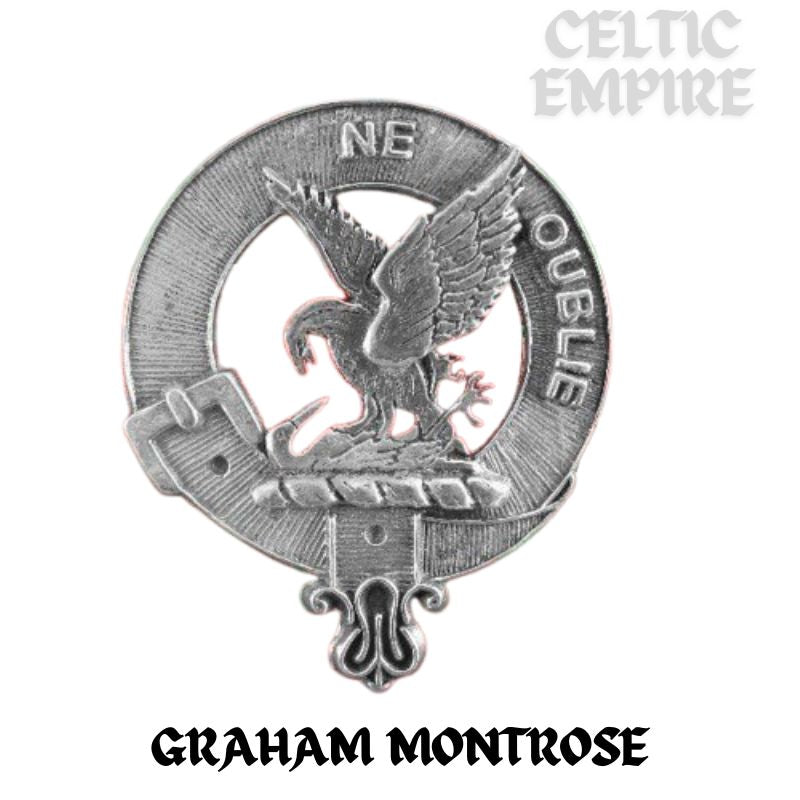 Graham Of Montrose Family Clan Crest Scottish Pewter Cap Badge