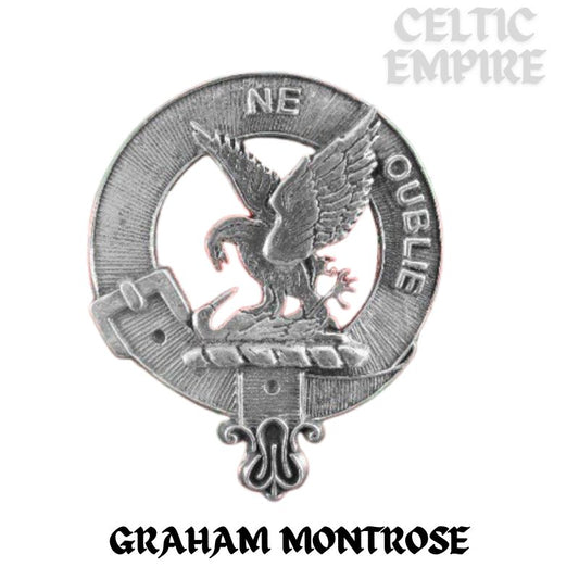 Graham Of Montrose Family Clan Crest Scottish Pewter Cap Badge