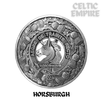 Horsburgh Family Clan Badge Scottish Plaid Brooch