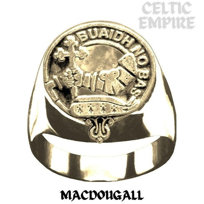 MacDougall Scottish Family Clan Crest Ring Sterling Silver and Karat Gold