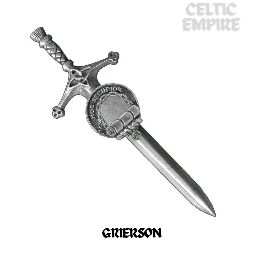 Grierson Family Clan Crest Kilt Pin, Scottish Pin