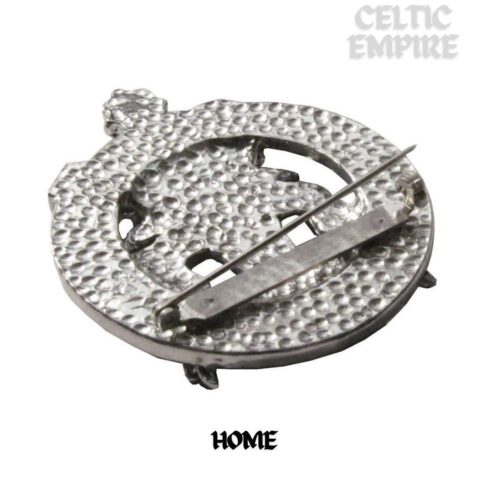 Home Family Clan Crest Scottish Pewter Cap Badge