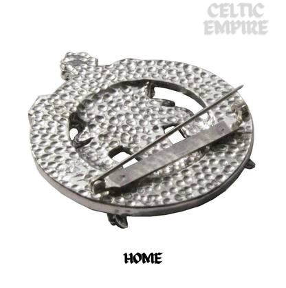 Home Family Clan Crest Scottish Pewter Cap Badge