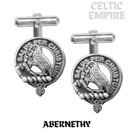Abernethy Family Clan Crest Scottish Cufflinks; Pewter, Sterling Silver and Karat Gold