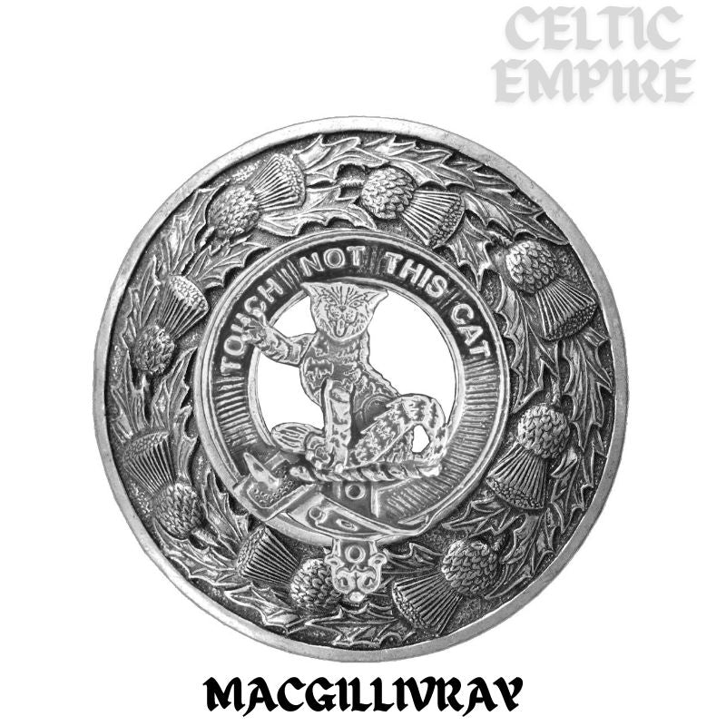 MacGillvray Family Clan Badge Scottish Plaid Brooch