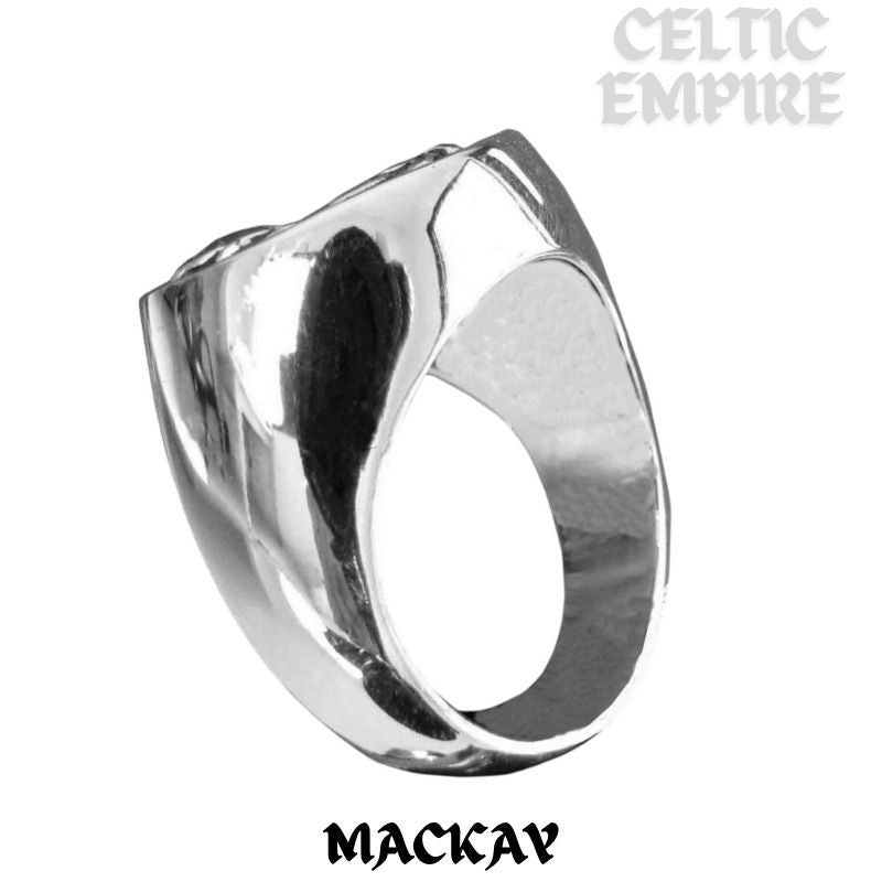 MacKay Scottish Family Clan Crest Ring Sterling Silver and Karat Gold