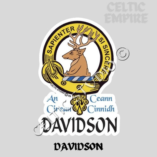 Davidson Family Clan Crest Decal | Custom Scottish Heritage Car & Laptop Stickers