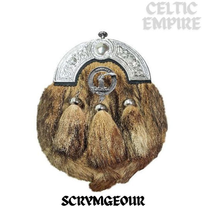 Scrymgour Scottish Family Clan Crest Badge Dress Fur Sporran