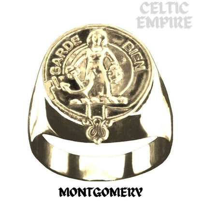 Montgomery Scottish Family Clan Crest Ring  ~  Sterling Silver and Karat Gold
