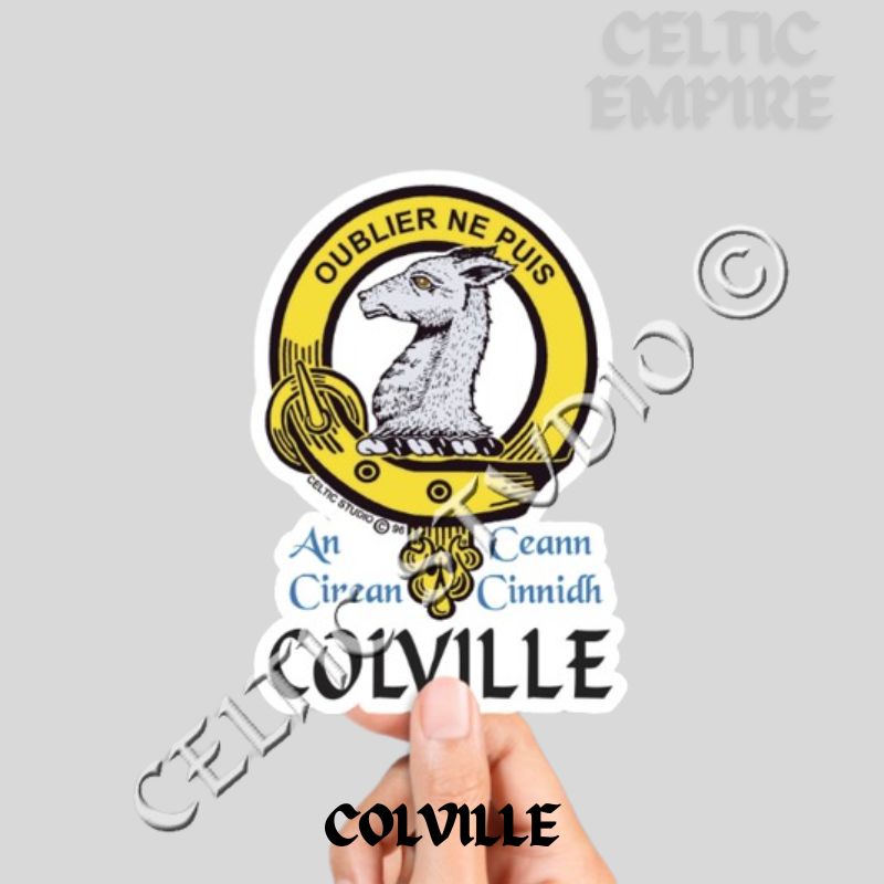 Colville Family Clan Crest Decal | Custom Scottish Heritage Car & Laptop Stickers