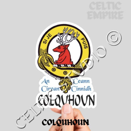 Colquhoun Family Clan Crest Decal | Custom Scottish Heritage Car & Laptop Stickers