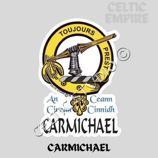 Carmichael Family Clan Crest Decal | Custom Scottish Heritage Car & Laptop Stickers