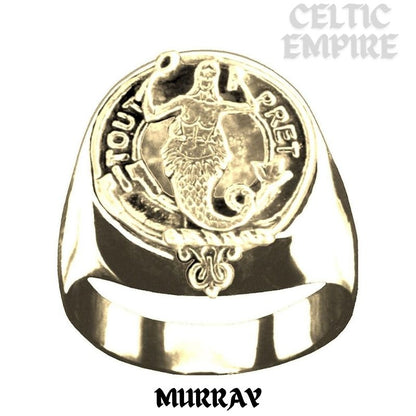 Murray Scottish Family Clan Crest Ring  ~  Sterling Silver and Karat Gold