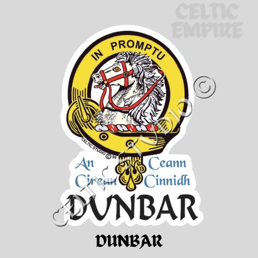 Dunbar Family Clan Crest Decal | Custom Scottish Heritage Car & Laptop Stickers