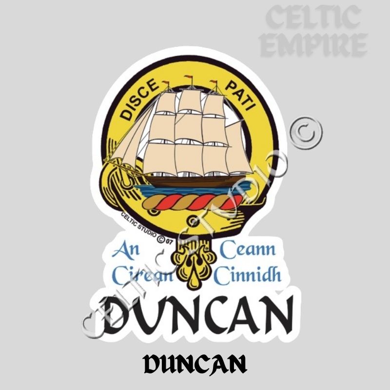 Duncan Family Clan Crest Decal | Custom Scottish Heritage Car & Laptop Stickers